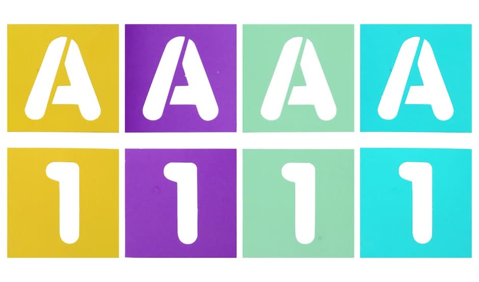 Jot Stencil Letters & Numbers, 2.8x2.8 in, Assorted (36 ct)