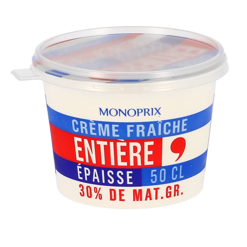 Monoprix - Crème fraîche entière épaisse 30% de matières grasses
