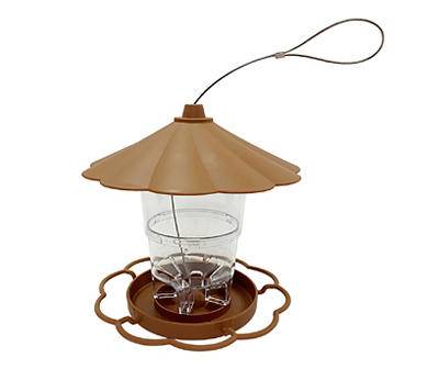 Real Living Plastic Bird Feeder, Brown