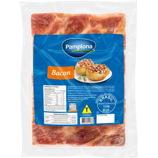 Pamplona Bacon defumado (Embalagem: 750g aprox.)