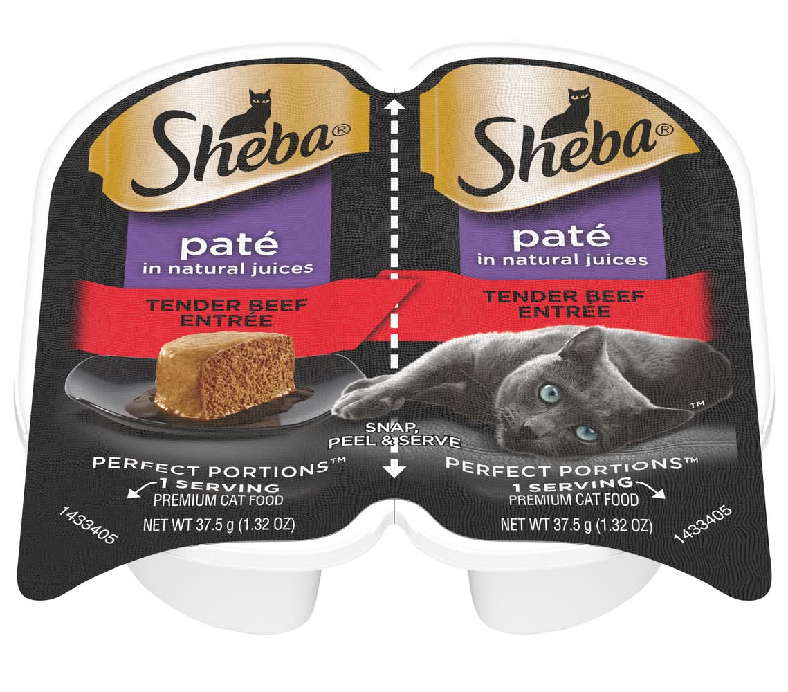 Sheba Perfect Portions Pate Tender Beef Entree Premium Cat Food (2.7 oz, 4 ct)