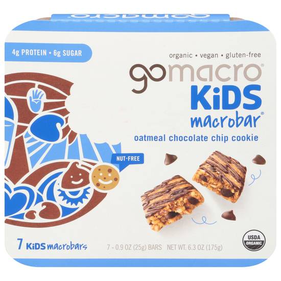 Gomacro Kids Gluten Free Organic Macrobars (oatmeal-chocolate chip-cookie)