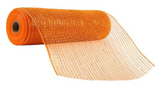 Celebrate It Mesh Ribbon, 12 in x 11.6 yd, Orange
