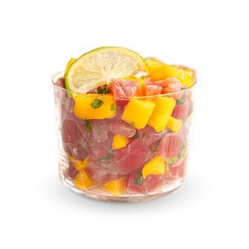 Tartare thon mangue coriandre