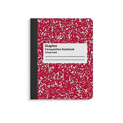 Staples Composition Notebook, 7.5"x9.75", Assorted