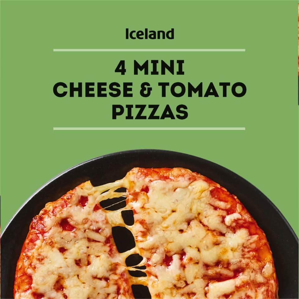 Iceland Cheese and Tomato, Mini Pizzas (4 pack)