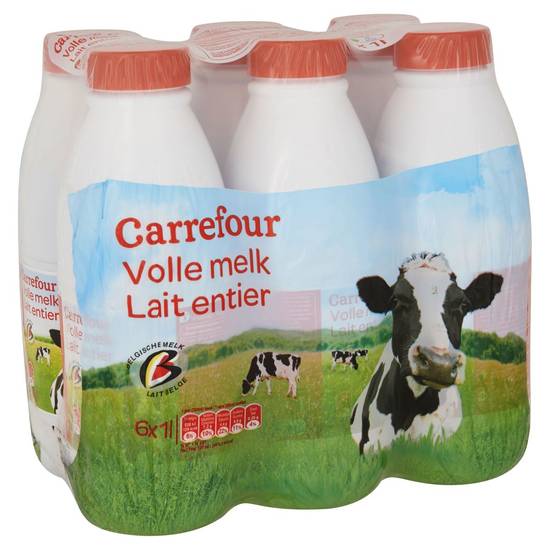 Carrefour Volle Melk 6 x 1 L