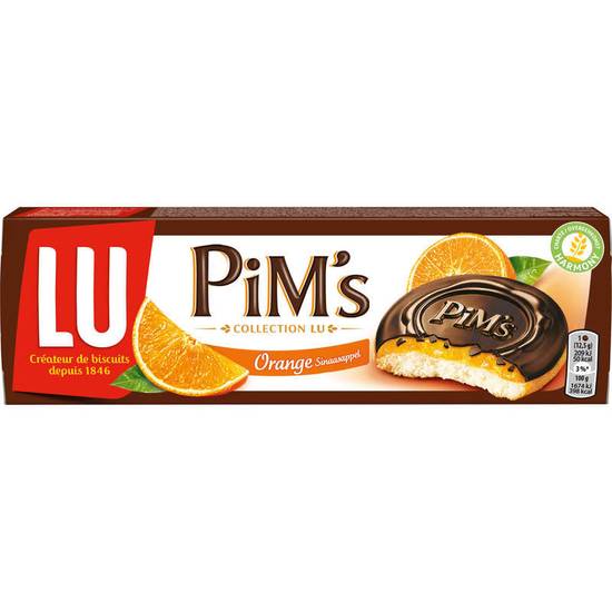 Pim's génoise nappée chocolat fourrée orange 150 g