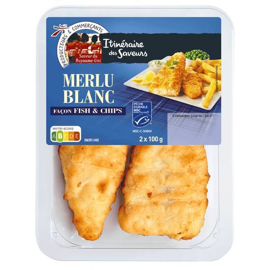 Filets de merlu façon fish and chips - itineraire des saveurs - 100g