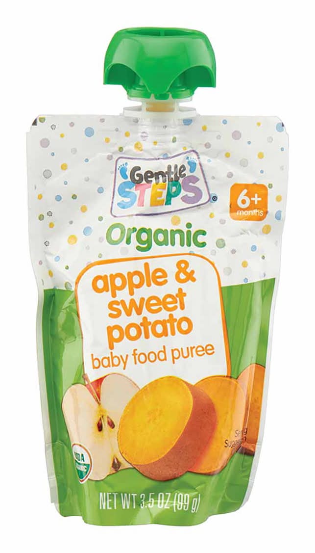 Gentle Steps Organic Baby Food Puree 6+ Months, Apple-Sweet Potato (3.5 oz)