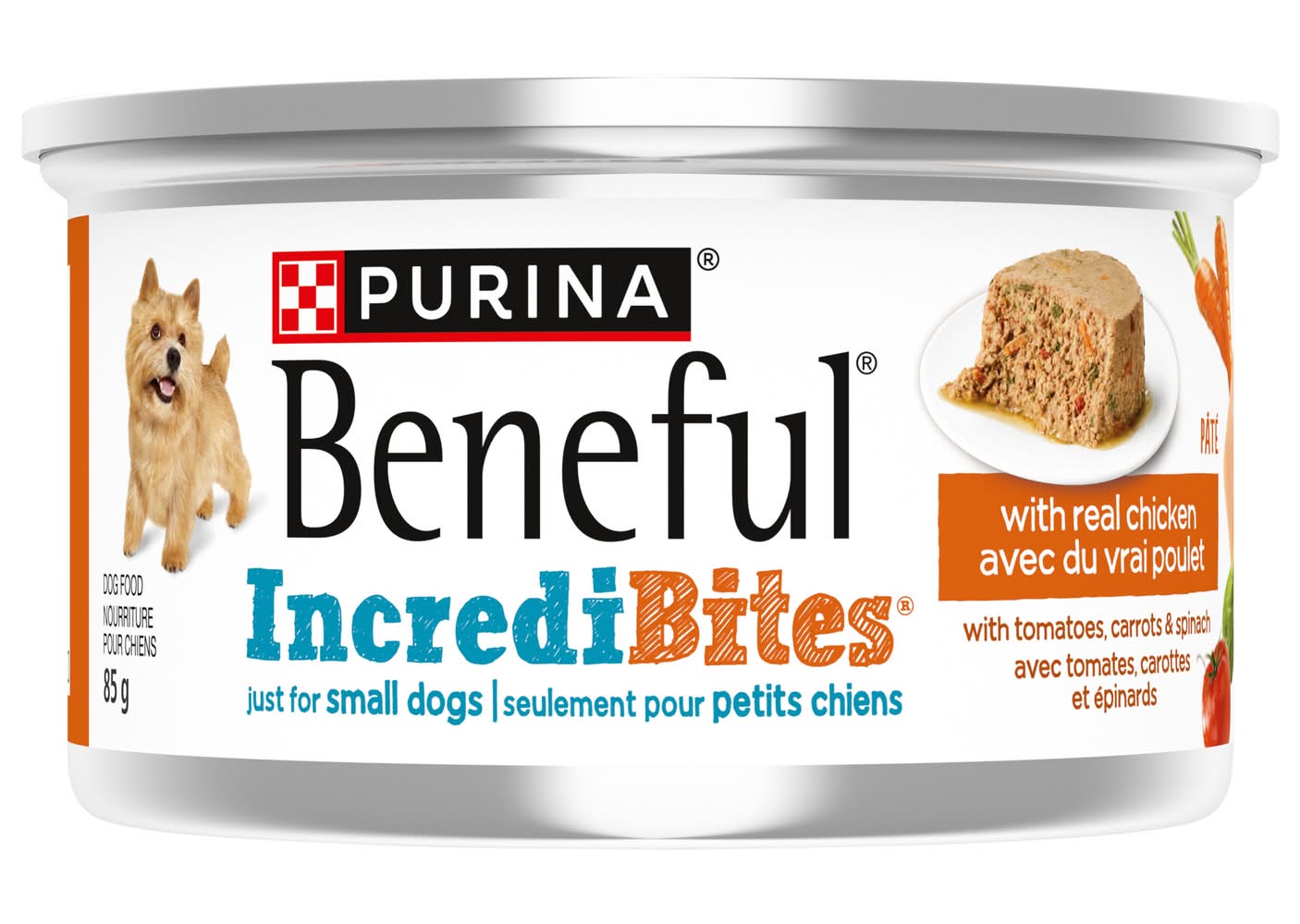 Purina Beneful Incredibites Real Chicken Wet Dog Food, Small breeds (85 g)