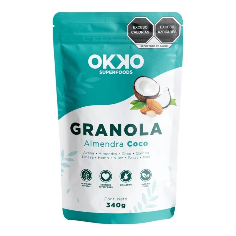 Okko granola almendra coco (doypack 340 g)