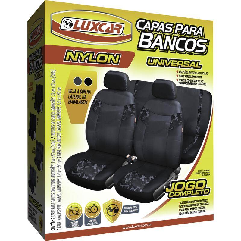 Luxcar jogo de capa para banco de carro nylon (6 unidades)