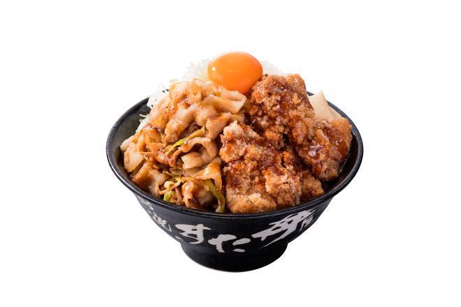 唐揚げ合盛りすた丼Special Stadon With Japanese Fried Chicken