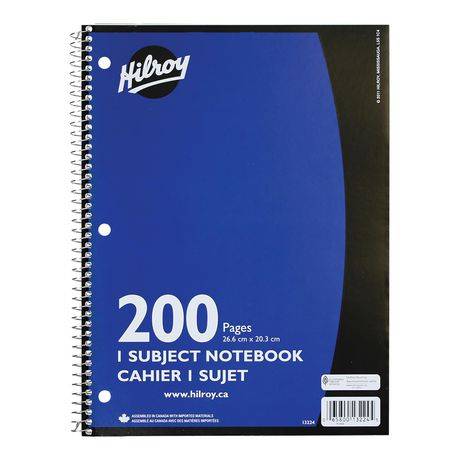 Hilroy 1 Subject Notebook (1 unit)