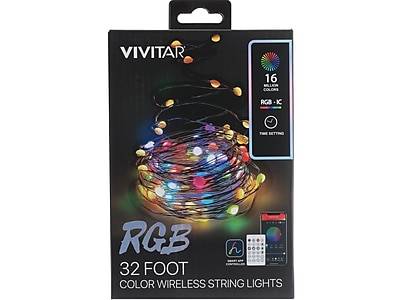 Vivitar Smart Rgb Color Wireless String Light, 32 Ft, Multicolor