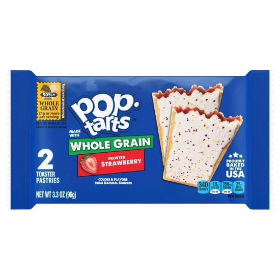 Pop-Tarts Whole Grain Frosted Strawberry Toaster Pastries (2 ct)