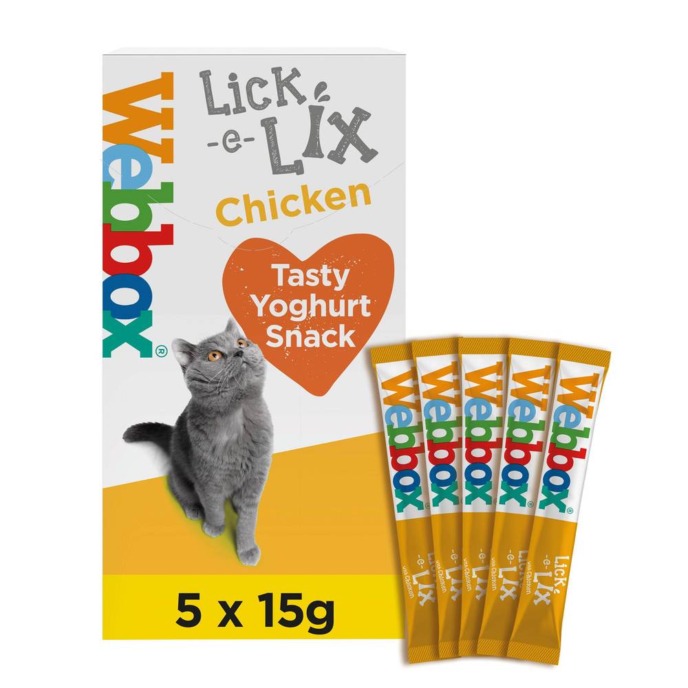 Webbox Lick-e-lix Cat Treat, Chicken x5