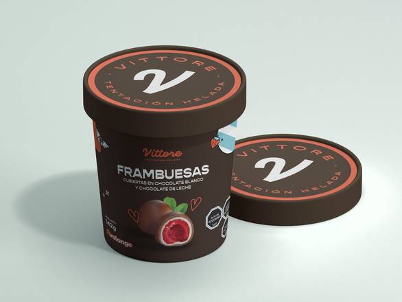 Frambuesas Cubiertas Con Chocolate De Leche Vittore 142 G