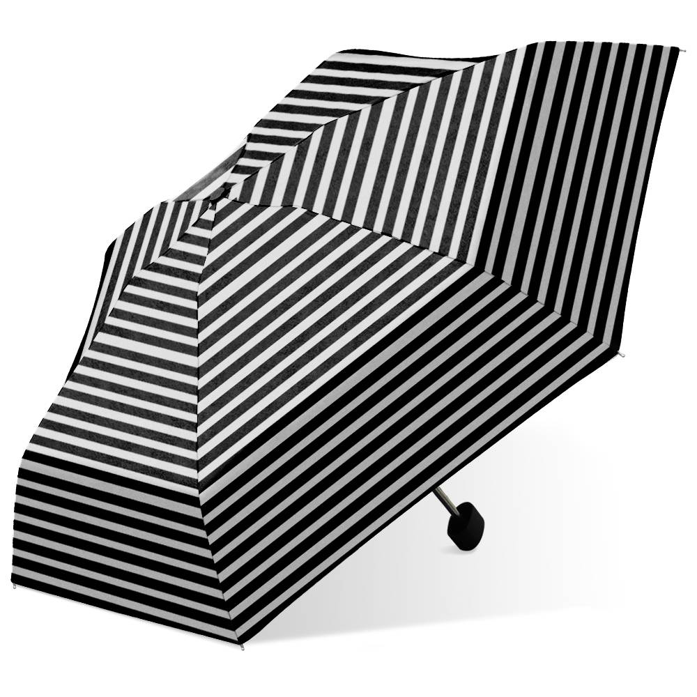 Rain Shield Pro Flat Micro Mini Umbrella, Black-White