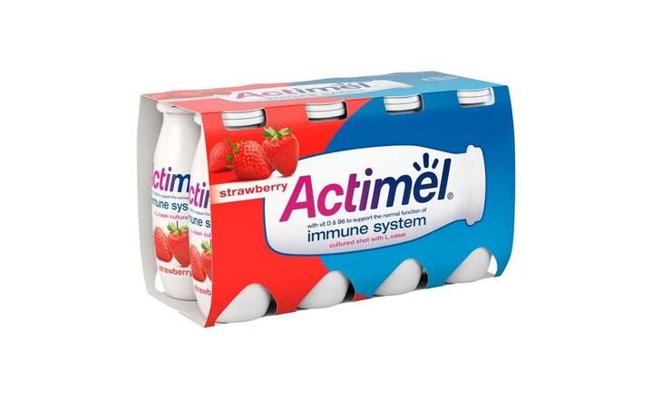 Actimel Strawberry 100g x 8 Pack (385345)