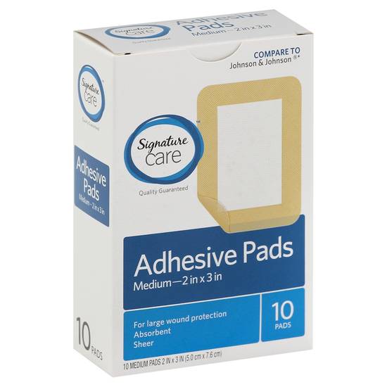 Signature Care Medium Sheer Adhesive Pads (10 ct)