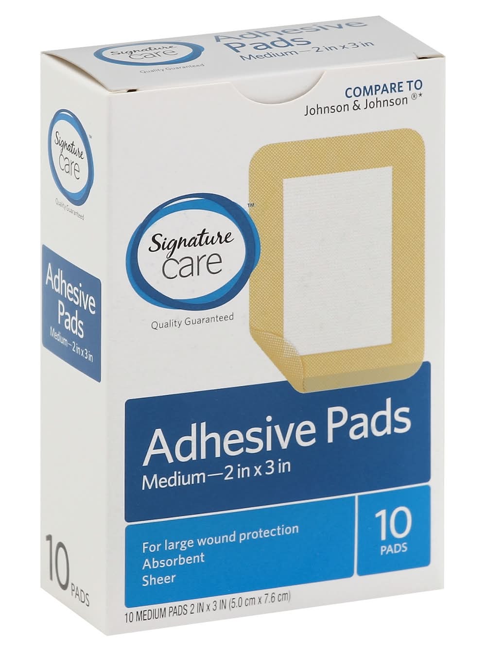 Signature Care Medium Sheer Adhesive Pads (0.4 oz, 10 ct)