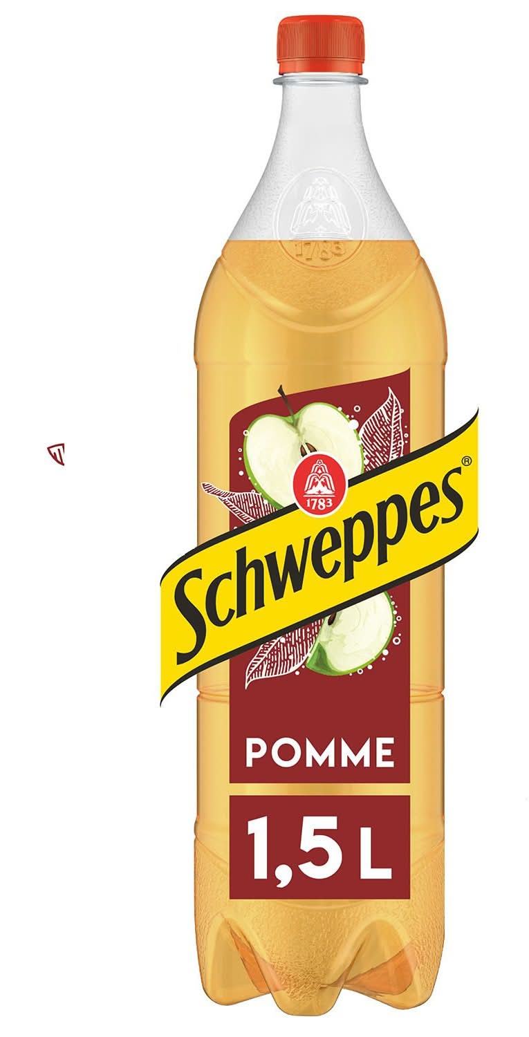 Schweppes - Boisson gazeuse aromatisée, pomme (1,5L)