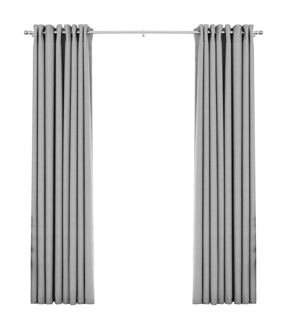 Mollers 1400 x 2500mm Silver Ashford Blockout Eyelet Curtain - 1 Pack