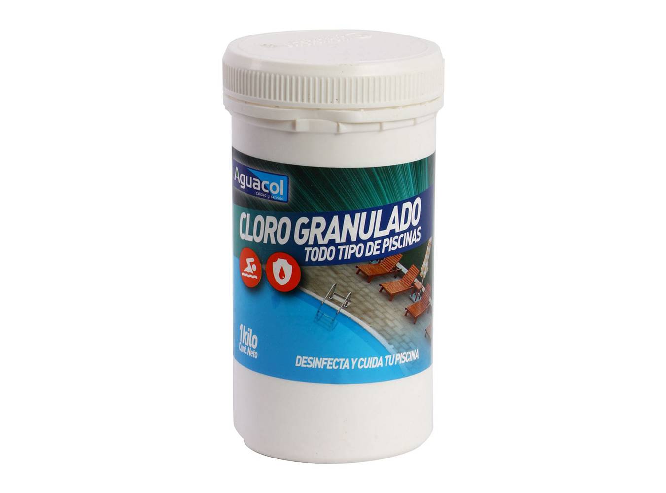 Aguacol cloro granulado piscinas (1 kg)