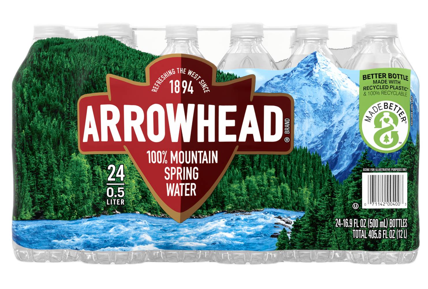 Arrowhead 100% Mountain Spring Water (16.9 fl oz, 24 ct)