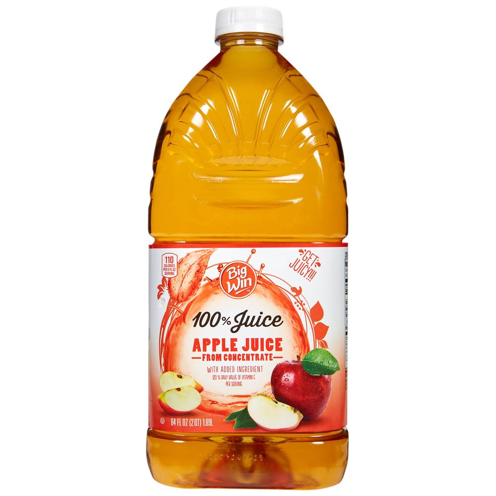 Big Win Apple Juice 100% Juice (64 oz)