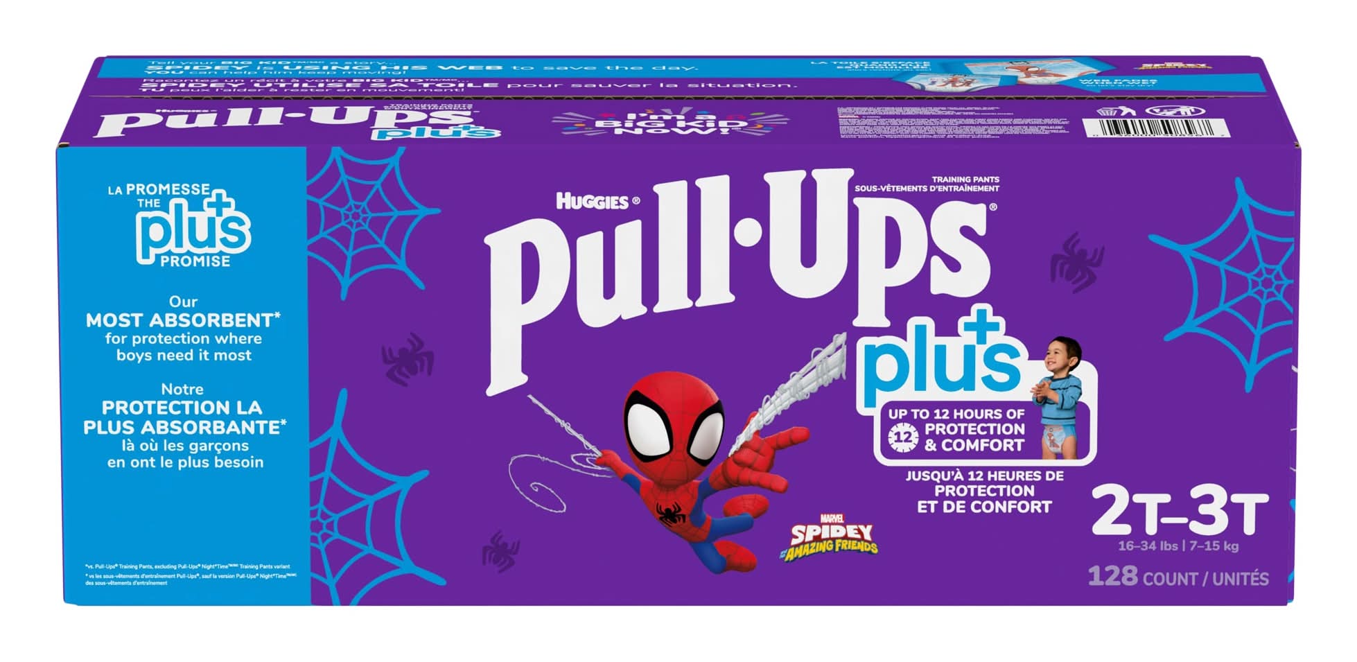 Huggies Pull-Ups Plus - Sous-Vêtements D’Entrainement 2T À 3T Pour Garçons, Paquet De 124 / Huggies Pull-Ups Plus Training Pants 2T - 3T Boy, Pack Of 124