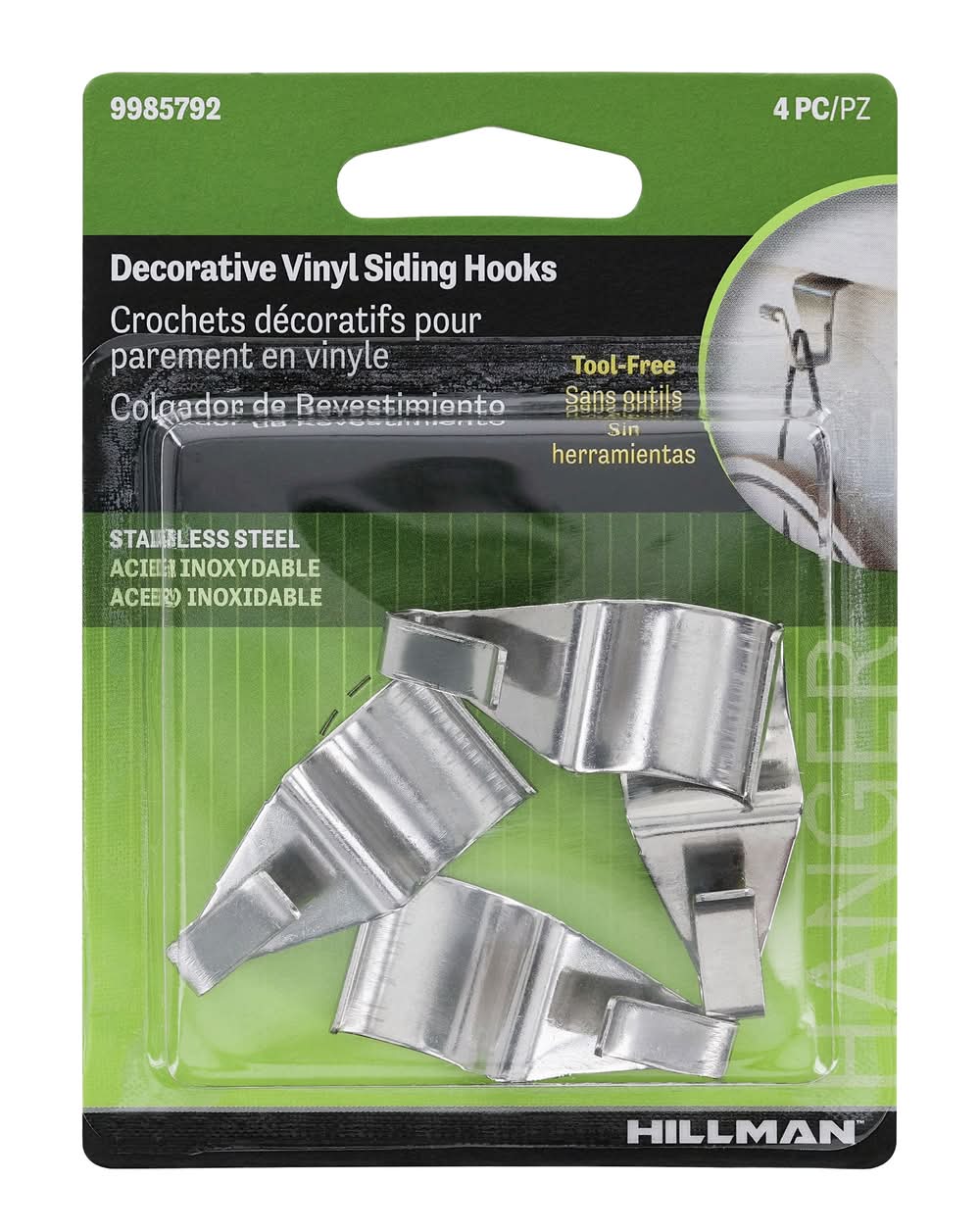 Hillman Steel 12-lb Capacity Hanging hooks and nails 4 - Pack
