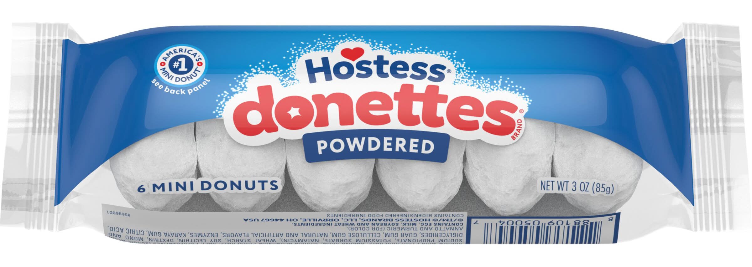 Hostess Donettes Powdered Mini Donuts (3 oz, 6 ct)