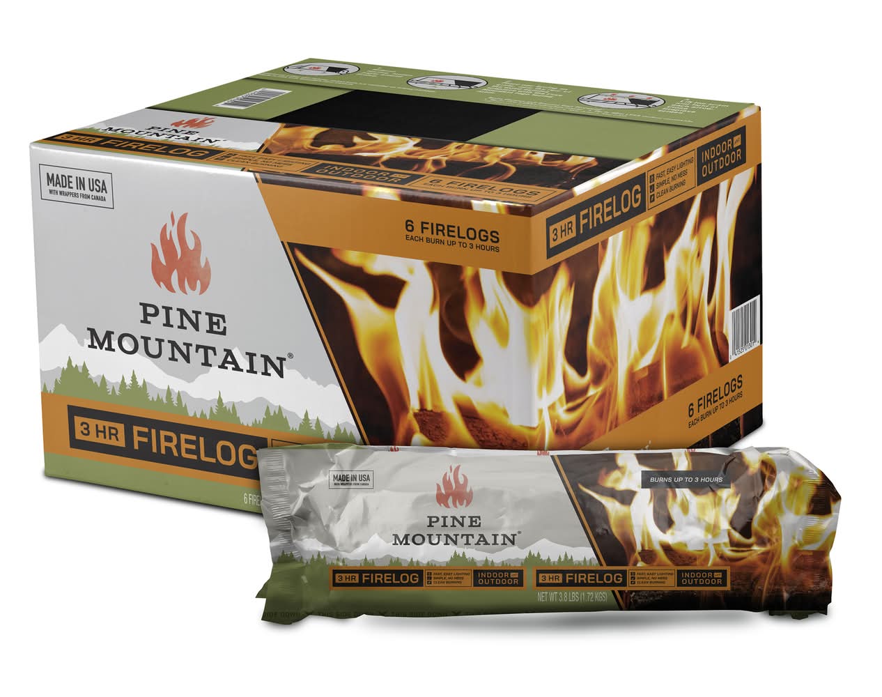 Pine Mountain Fire Log 3 Hr 6 Pk