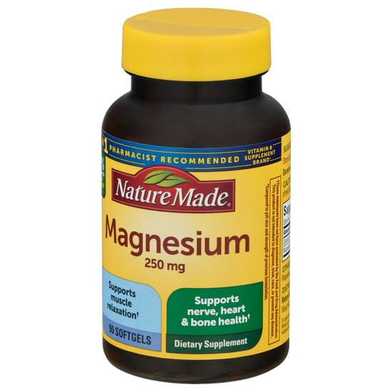 Nature Made Magnesium 250 mg Supplement Softgels (90 ct )