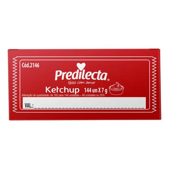 Predilecta pack ketchup sachê (144x7g)
