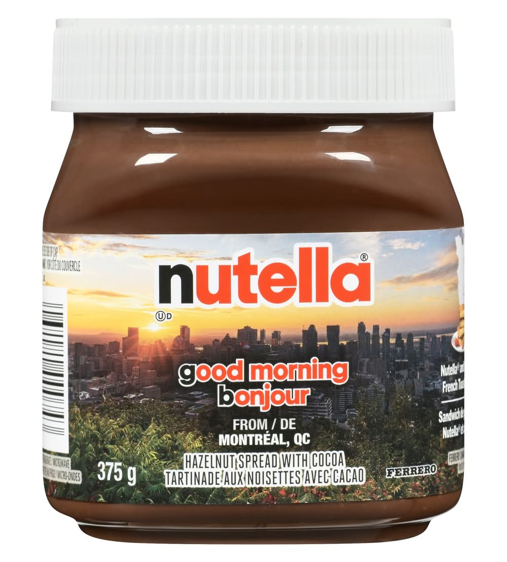 Nutella tartinade aux noisettes avec cacao pour le petit déjeuner - hazelnut spread with cocoa for breakfast