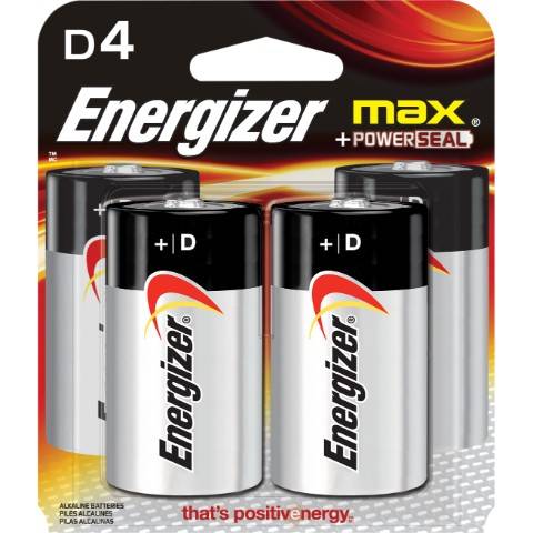 Energizer Max D 4 Pack