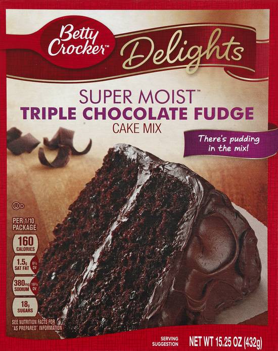 Betty Crocker Super Moist Triple Chocolate Fudge Cake Mix
