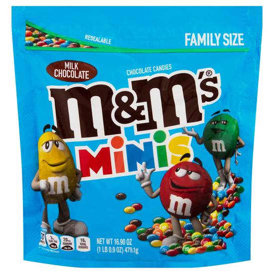 NEW M&M'S MINIS MILK CHOCOLATE CANDIES 16.90 OZ (479.1g