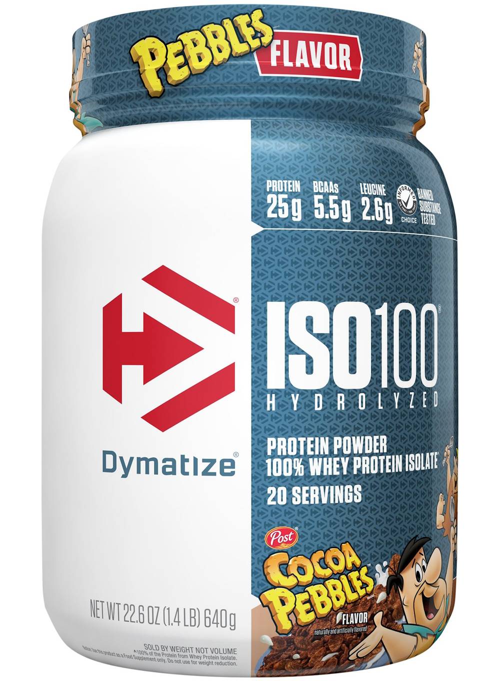 Dymatize Iso 100 Hydrolyzed Protein Powder, Cocoa Pebble (22.6 oz)