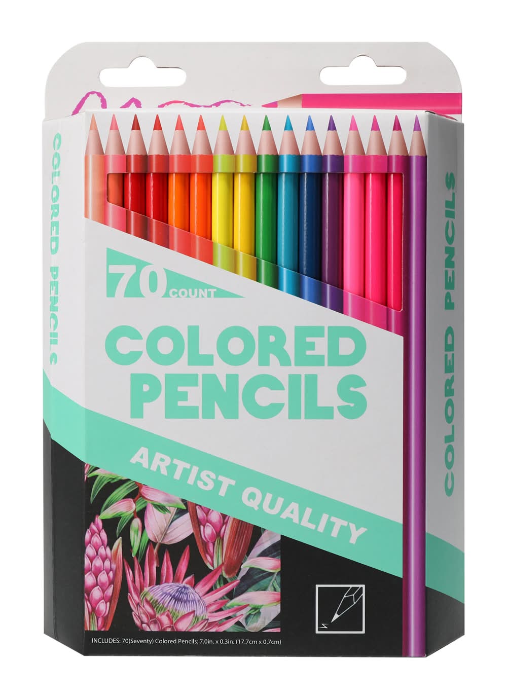 Five Below Colored Pencils, 7.0x0.3 in, Assorted (70 ct)