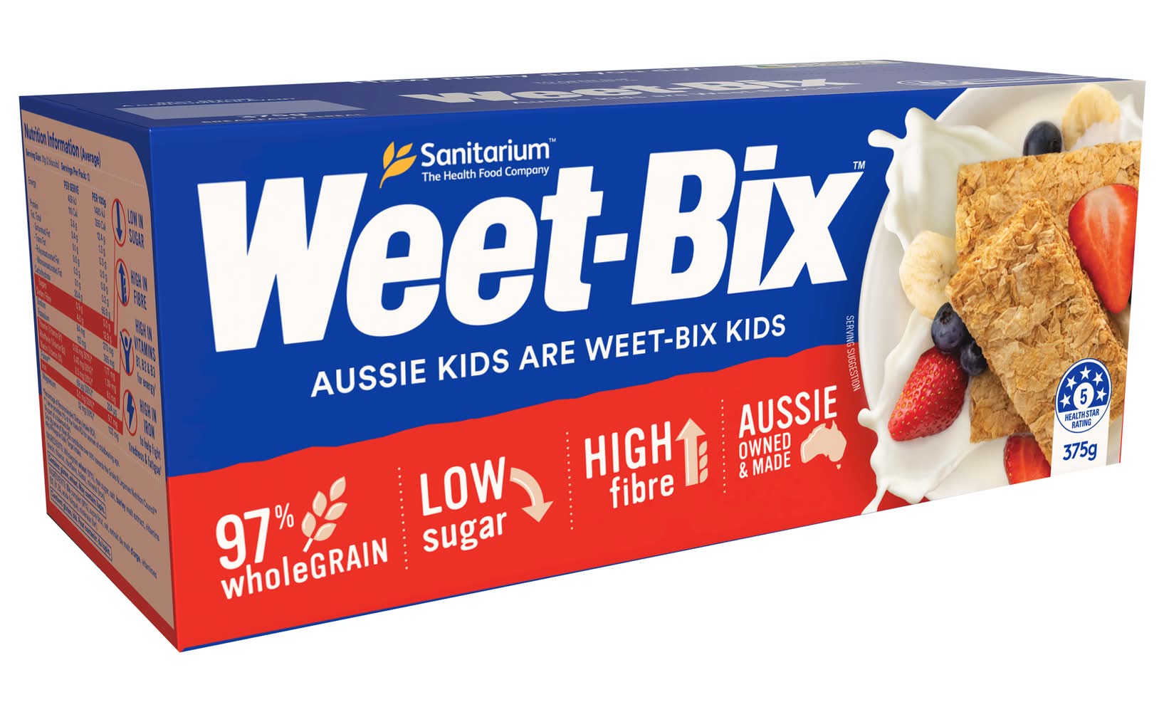Weet-Bix Whole Grain Breakfast Cereal (375g)