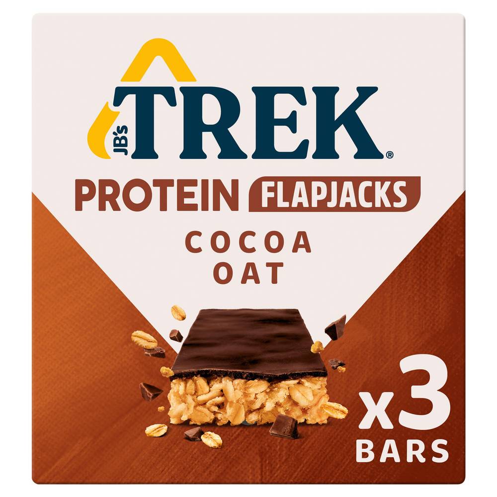 TREK Cocoa Oat Protein Flapjacks 3 x 50g