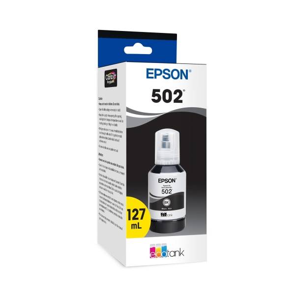 Epson 502 Ecotank Pigment Black Ink Bottle, T502120-S