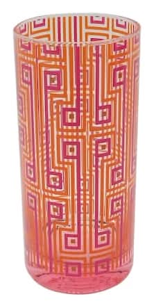 Jonathan Adler x Michaels Geometric Highball Glass 15.2 oz, 2.83x6.29 in, Red