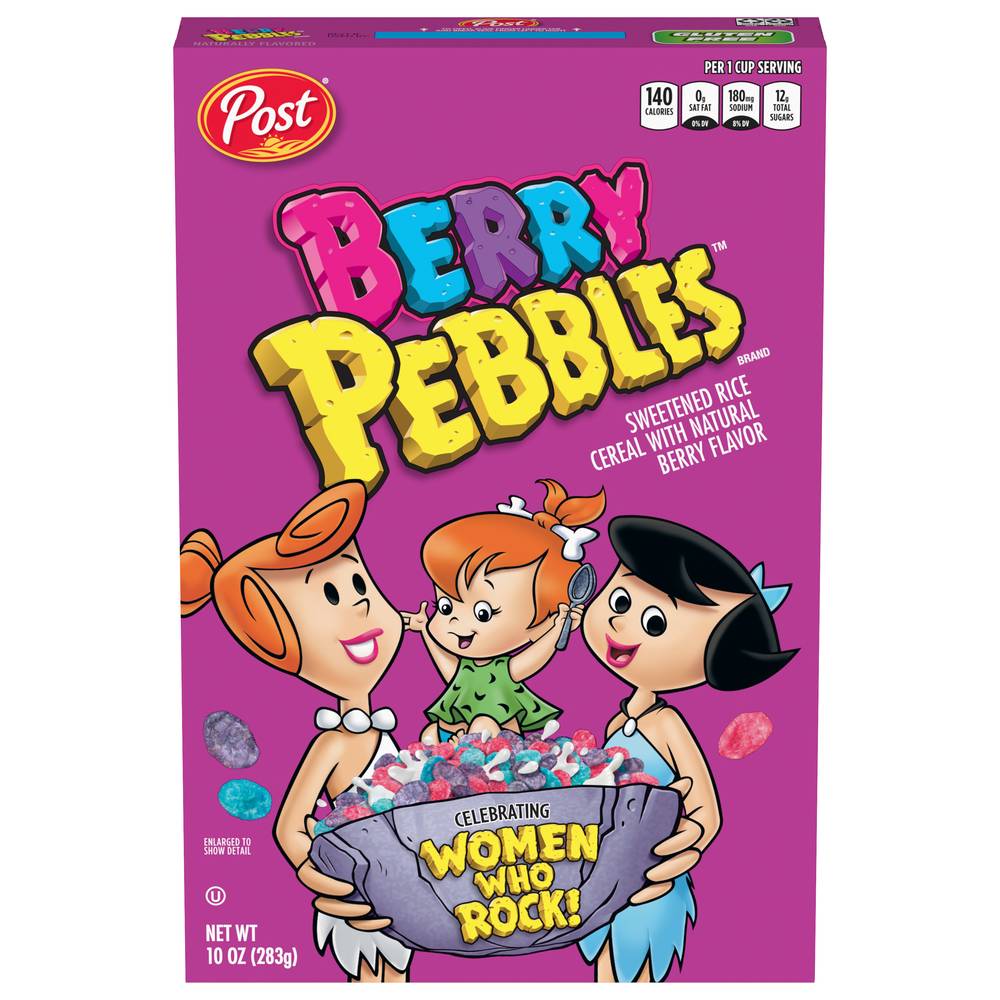 Post Pebbles Sweetened Rice Cereal, Berry (10 oz)