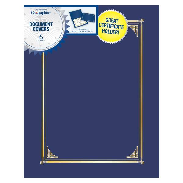 Geographics Certificate Holders (8.5 x 11/navy blue)